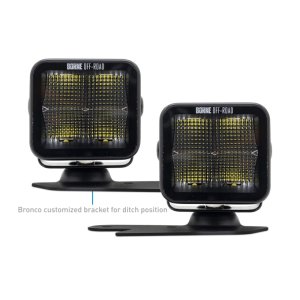 Ford Bronco Light Pods - Ditch - Borne Off-Road - 2-Piece 3x3 Spot - `21-`27